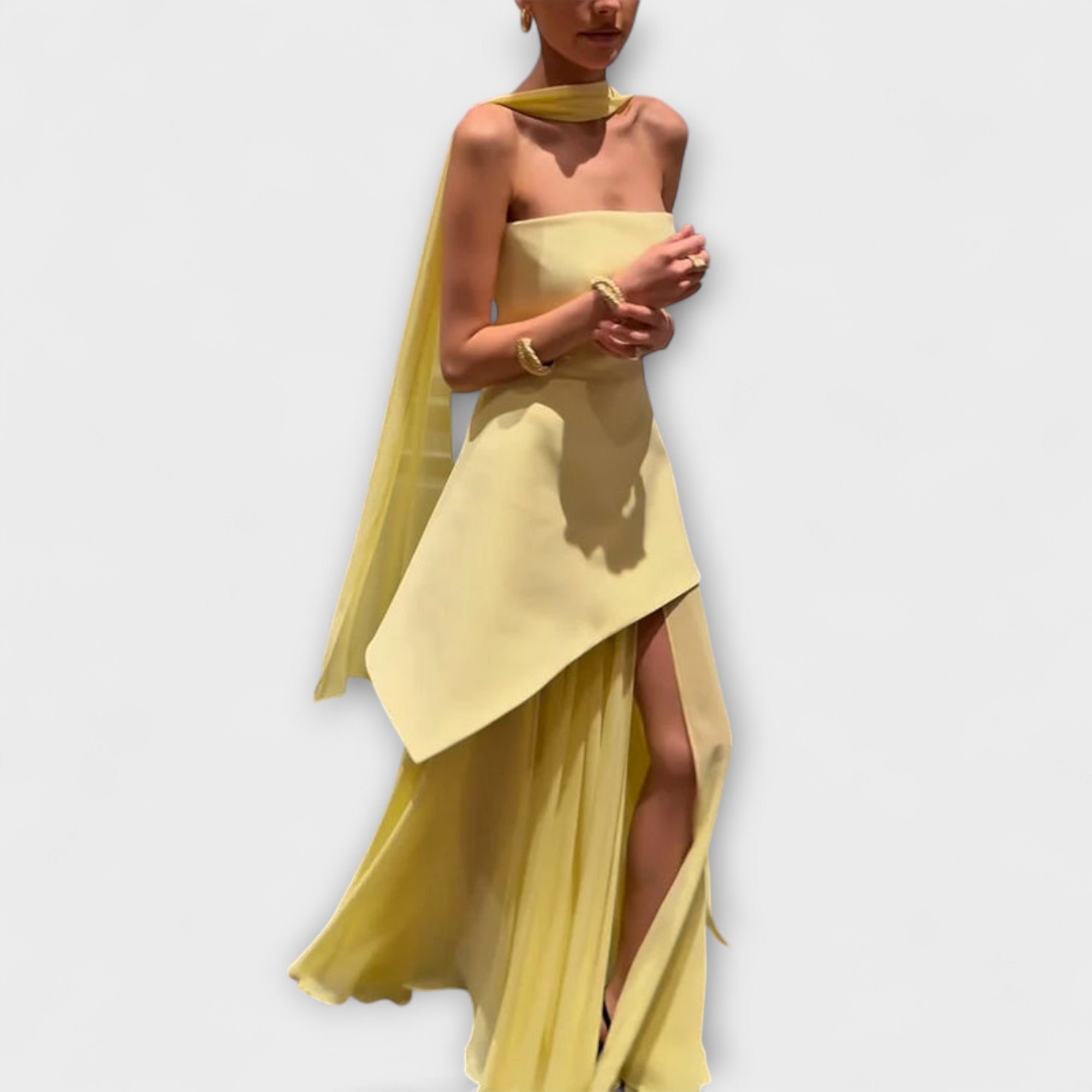 Goldie - Maxi Kjole lavet af Chiffon
