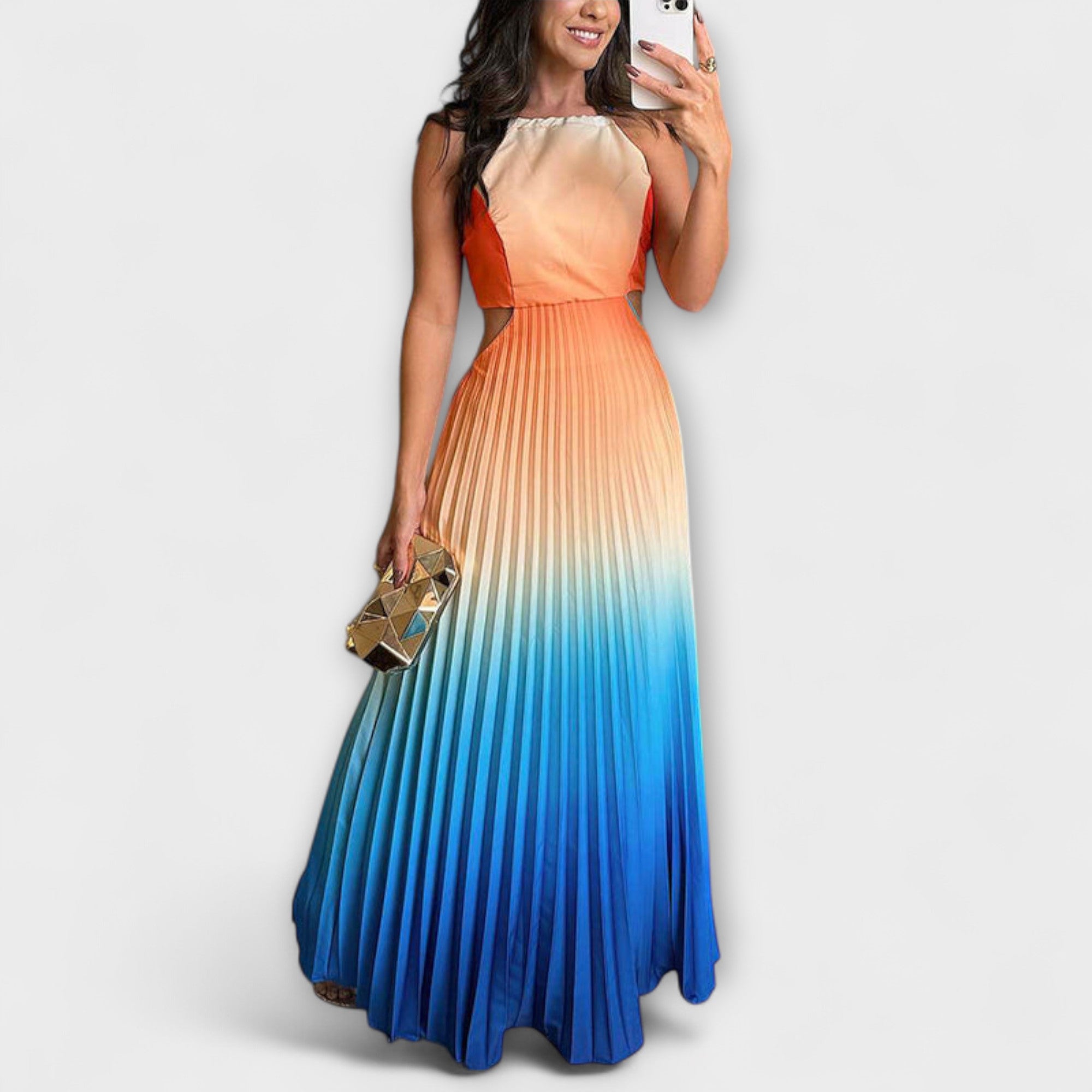 Haven - Stilfuld Rygfri Tie-Dye Maxi Kjole
