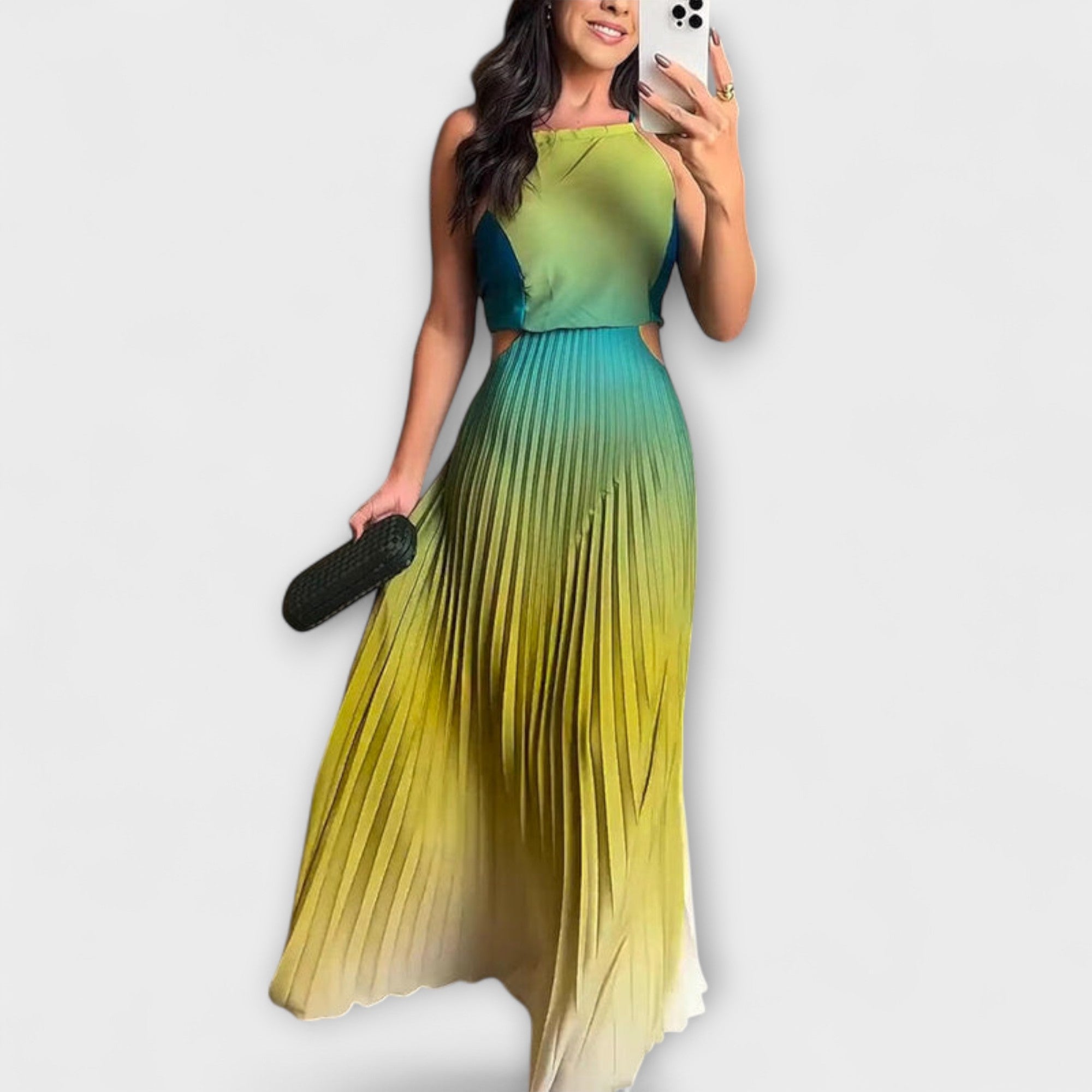 Haven - Stilfuld Rygfri Tie-Dye Maxi Kjole