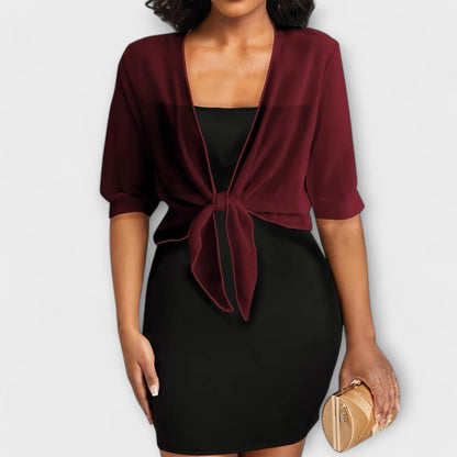 Olivia - Bluse med Åben Front