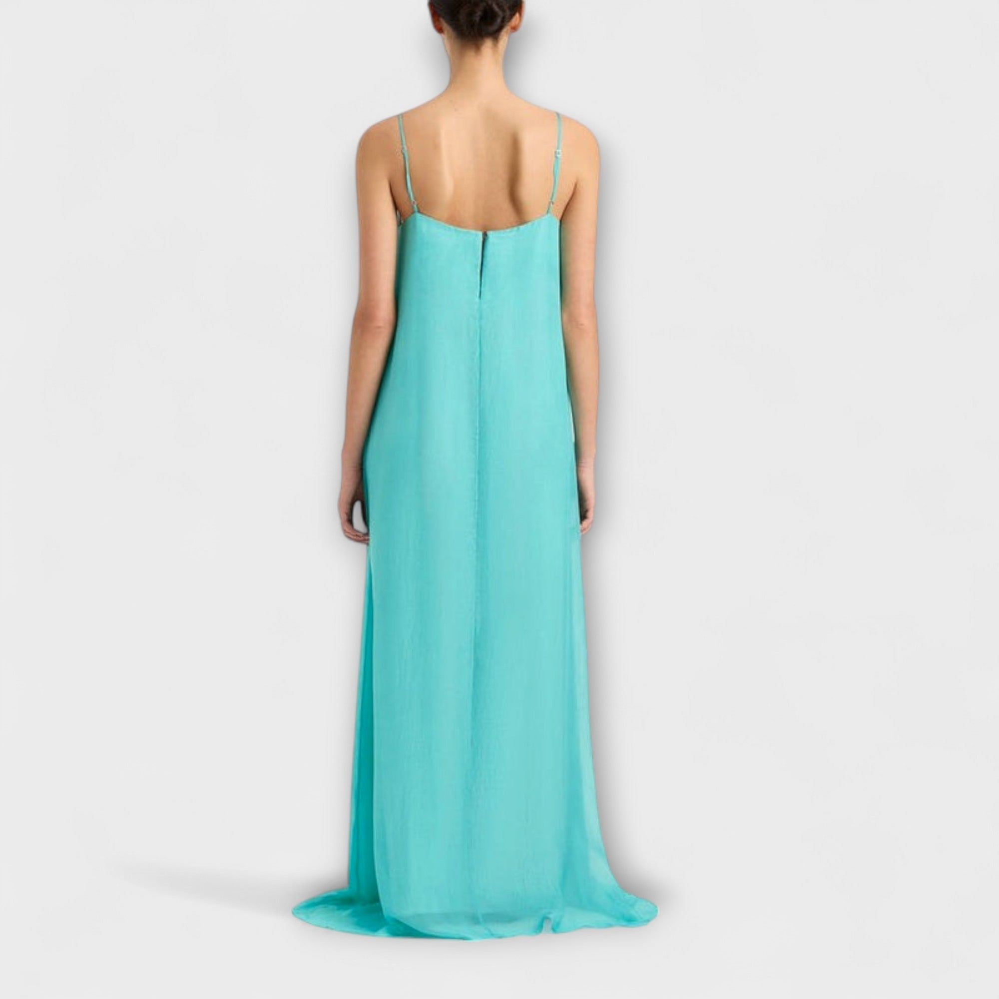 Madison - Elegant Maxi Kjole med Spaghetti Stropper