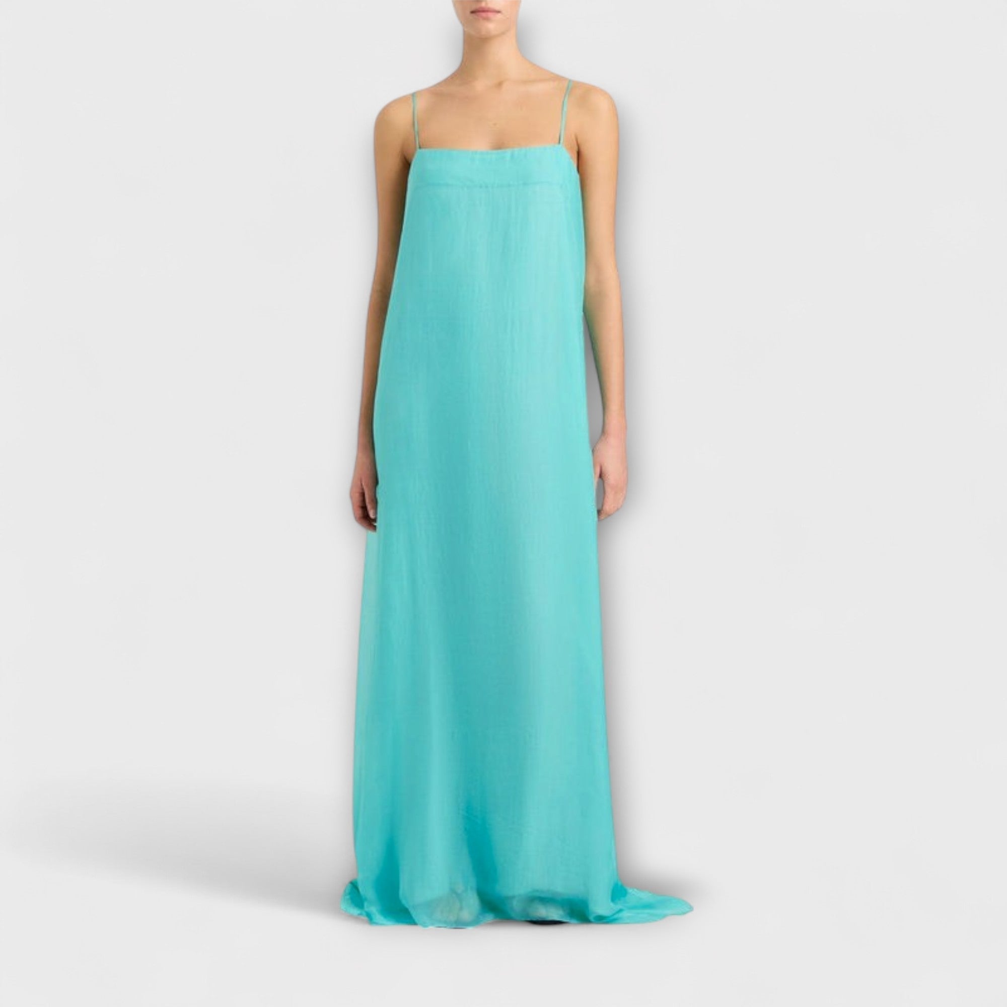 Madison - Elegant Maxi Kjole med Spaghetti Stropper