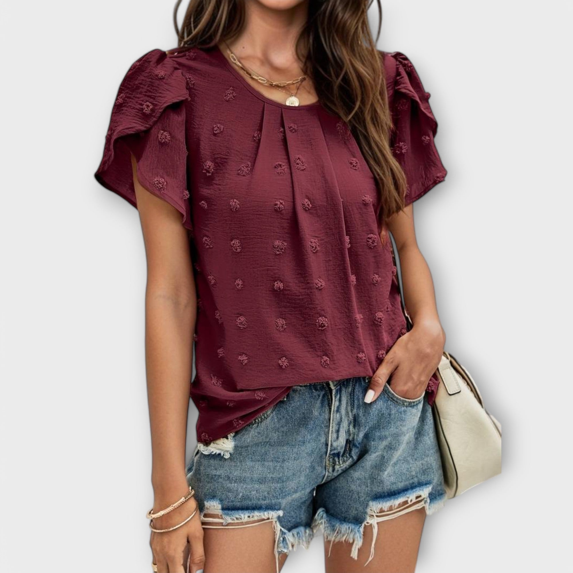 Charlotte - Den Perfekte Prikkede Bluse