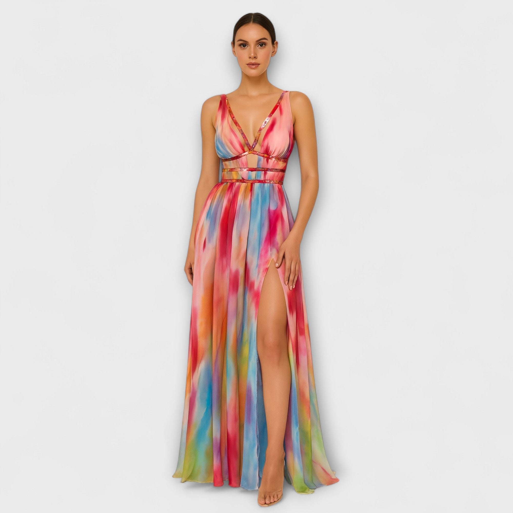 Freya - Malet Maxi Kjole