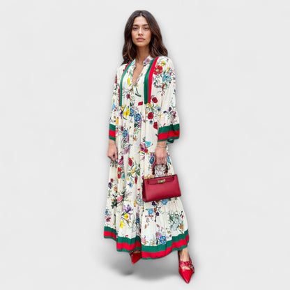Oriana - Maxi Kjole med Blomsterprint