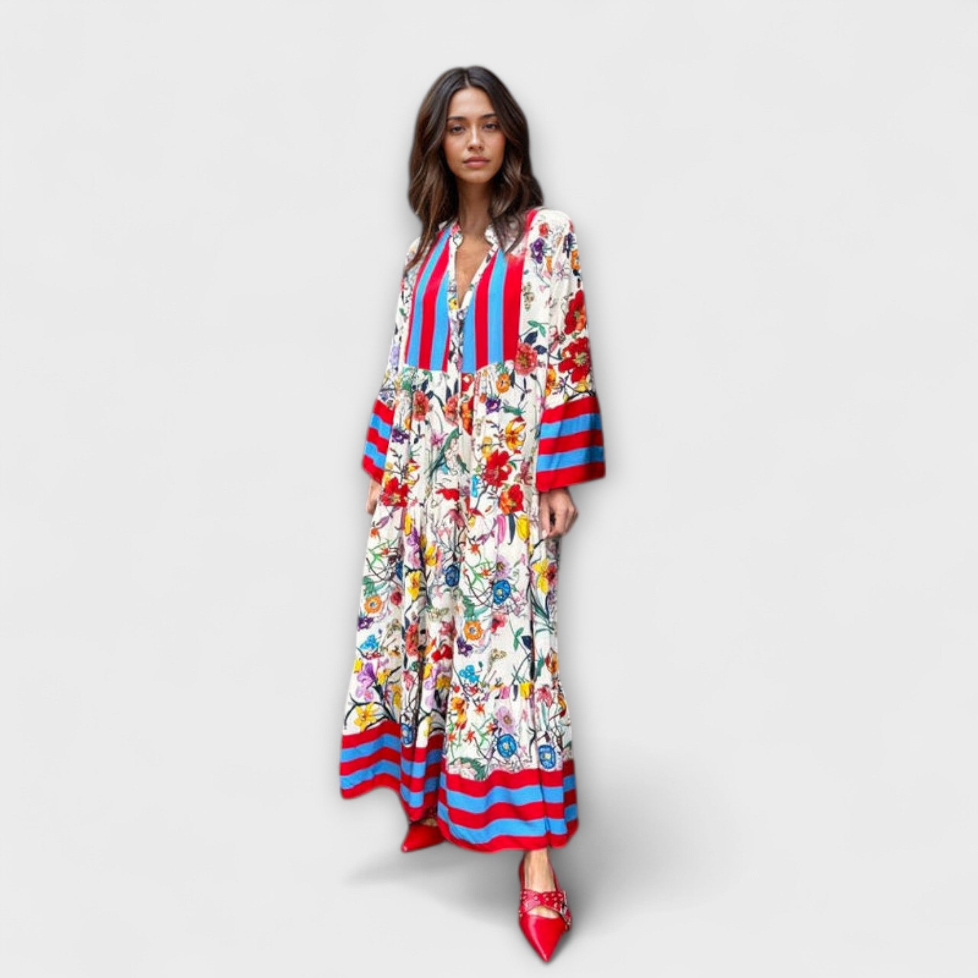Oriana - Maxi Kjole med Blomsterprint