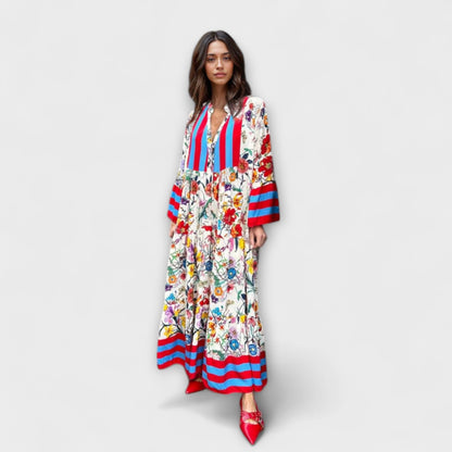 Oriana - Maxi Kjole med Blomsterprint