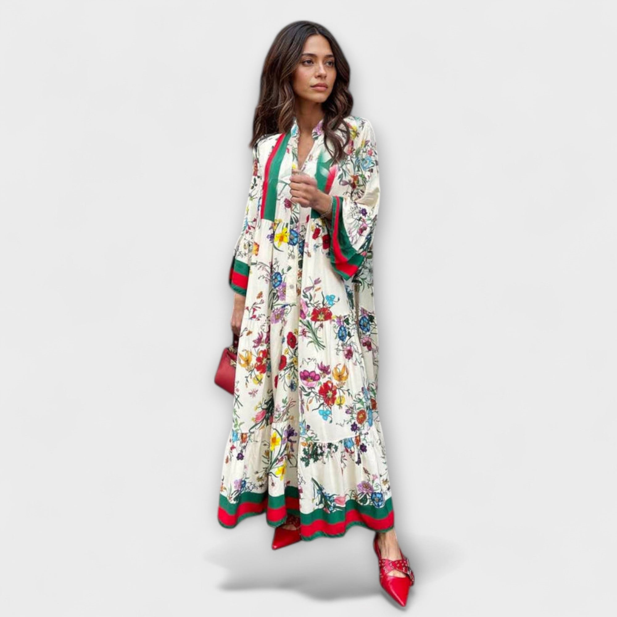 Oriana - Maxi Kjole med Blomsterprint
