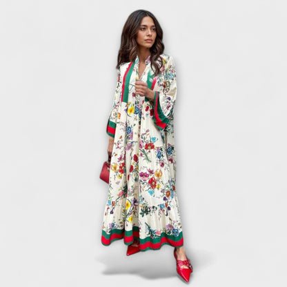 Oriana - Maxi Kjole med Blomsterprint