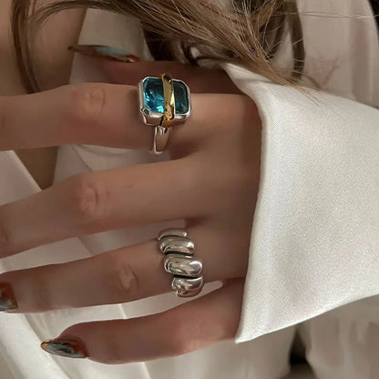 Blå Zircon Sølvring