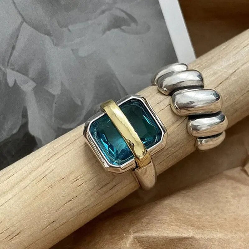 Blå Zircon Sølvring