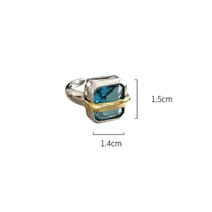 Blå Zircon Sølvring