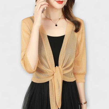 Olivia - Bluse med Åben Front