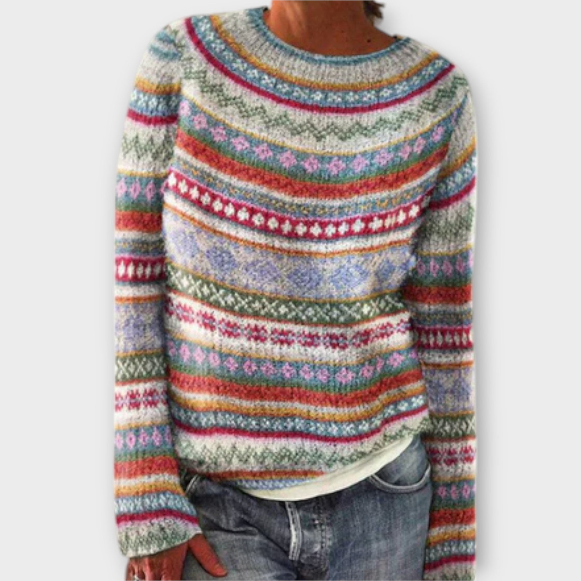 Vintage Strik Sweater til Kvinder