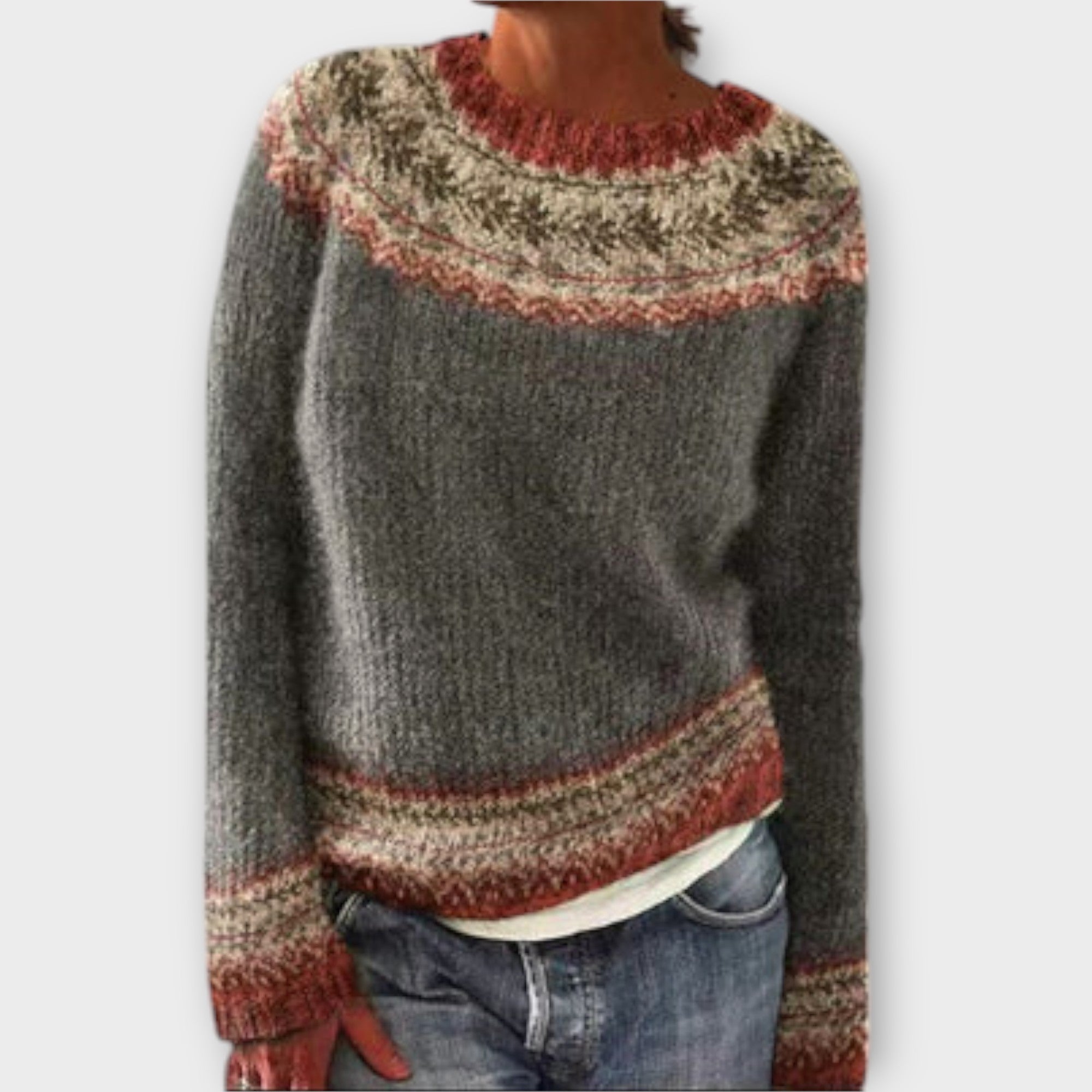 Vintage Strik Sweater til Kvinder