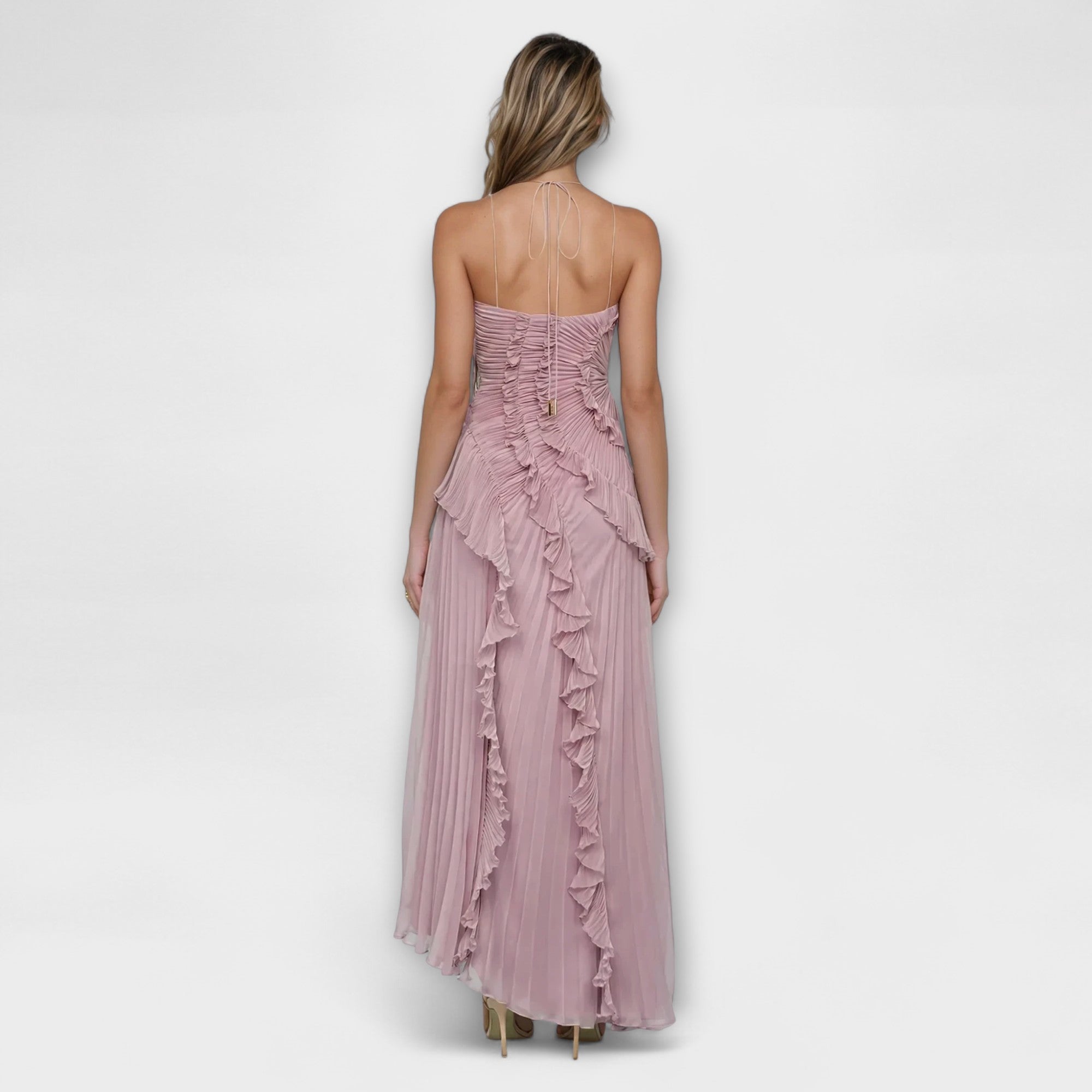 Elisia - Elegant udenærmet lang kjole