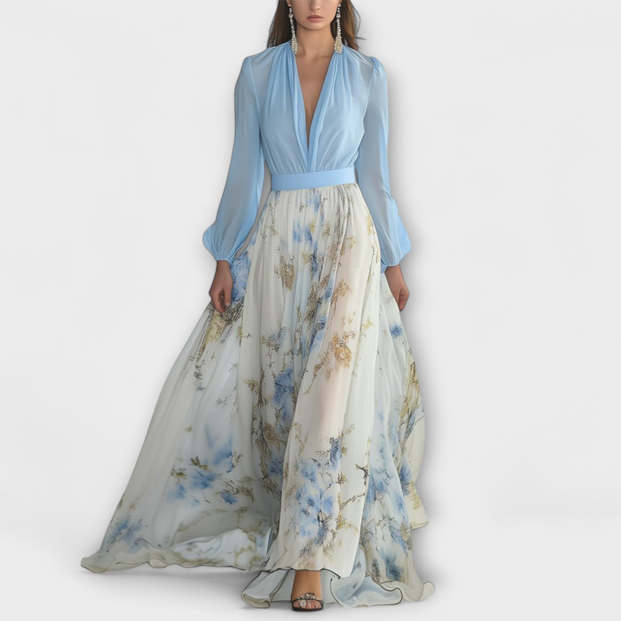 Harper - Blomster Maxi Kjole