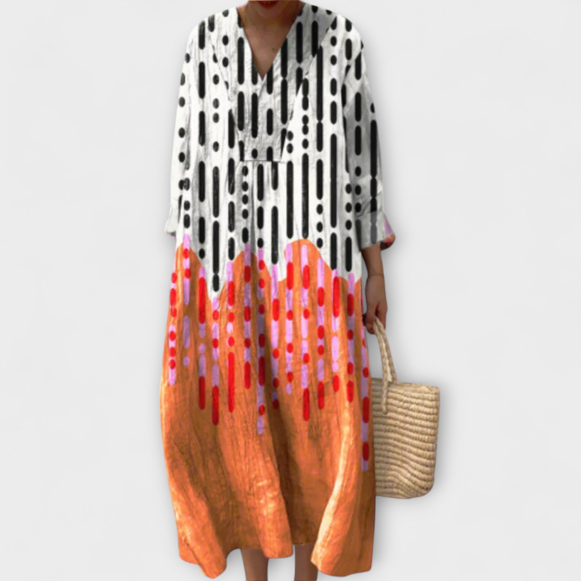 Alden - Stilfuld Geometrisk Kjole