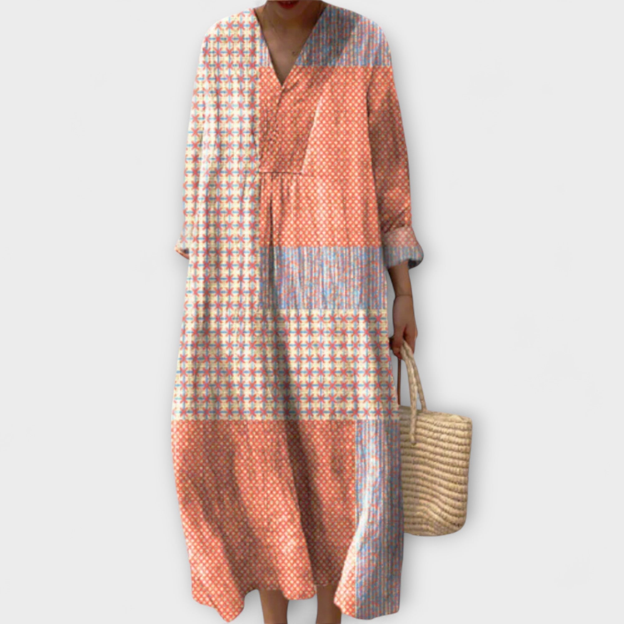 Bethany - Elegant Kjole med Geometrisk Design