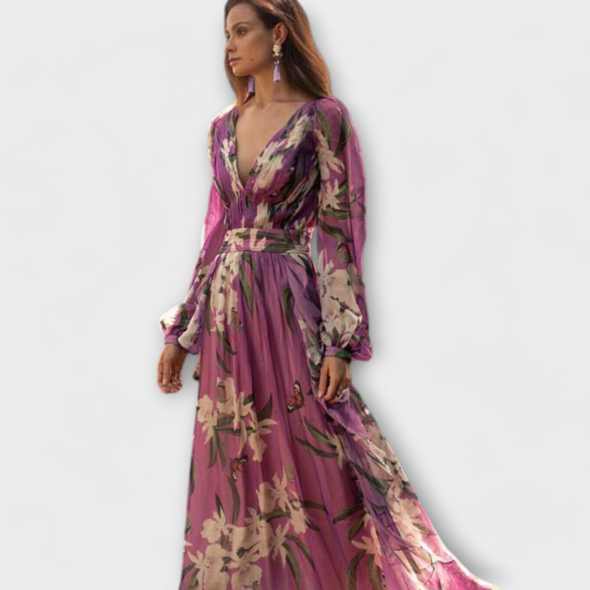 Højkvalitets Elegant Maxi Kjole