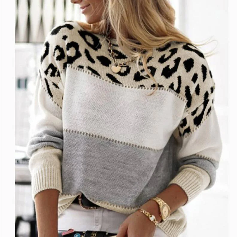 Cheyenne - Casual Sweater med Leopard Design