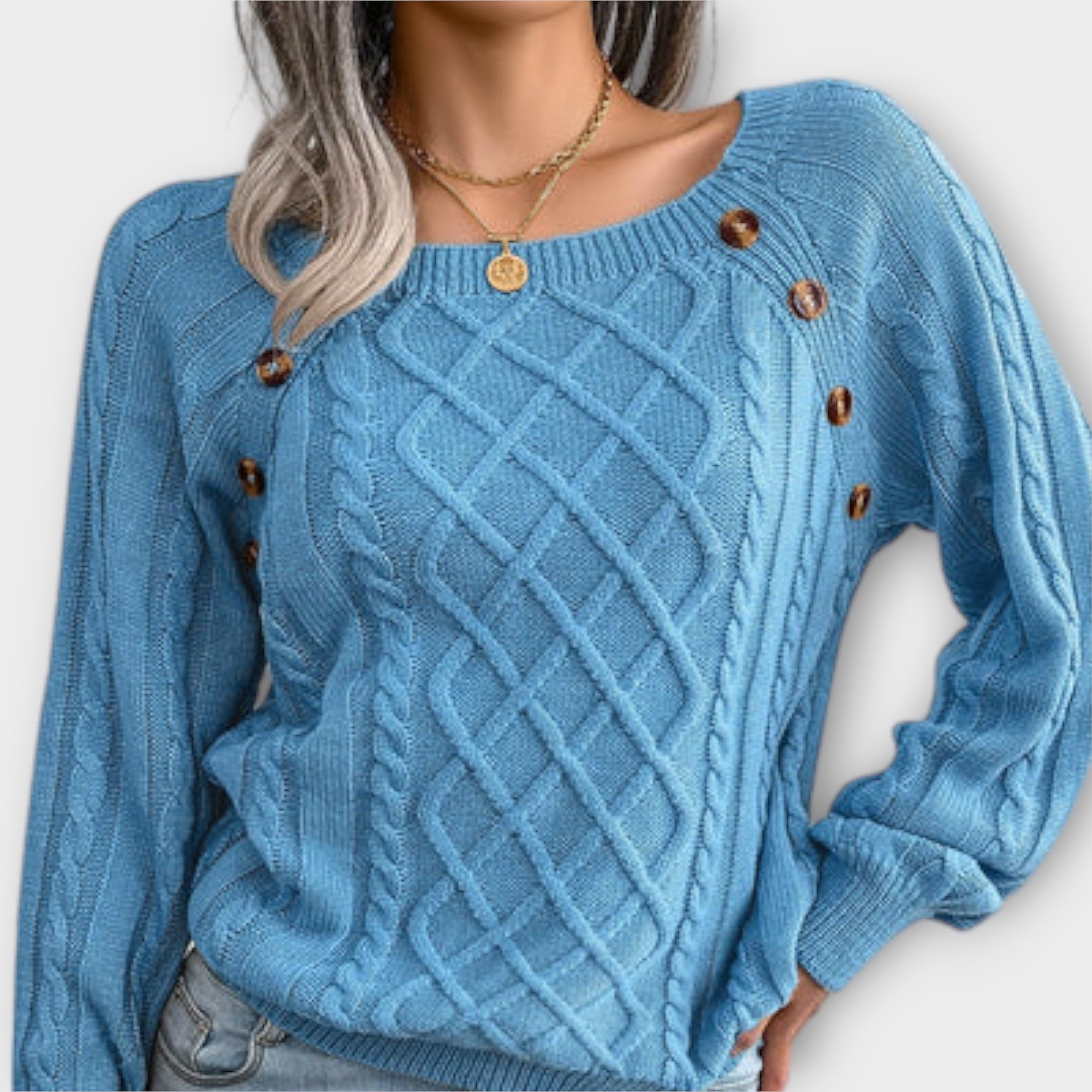 Malia - Sweater med Knapper