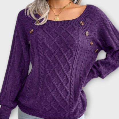 Malia - Sweater med Knapper