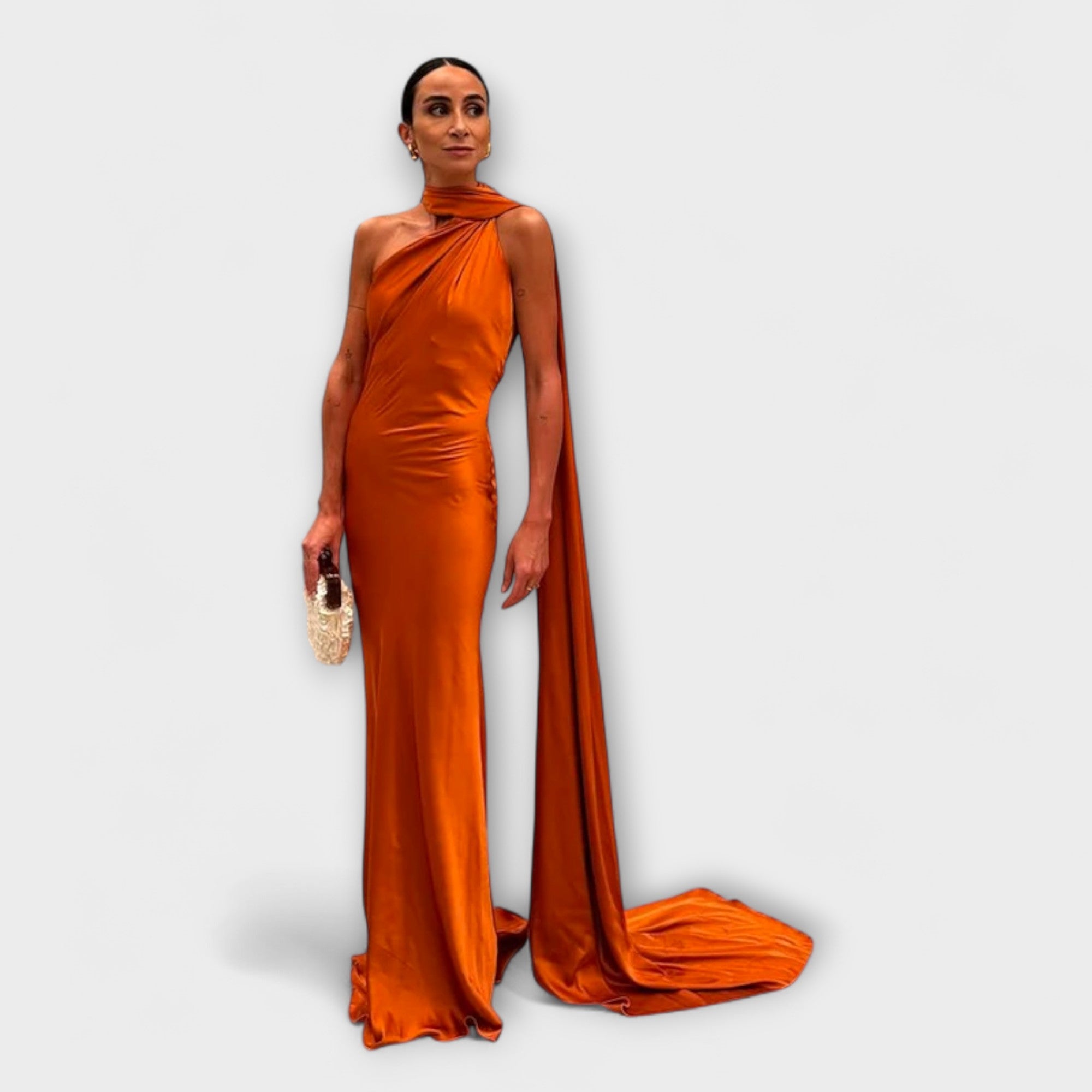 Chic Off-Shoulder Halter Maxi Kjole