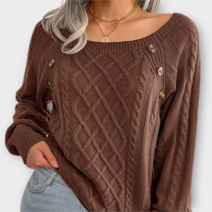 Malia - Sweater med Knapper