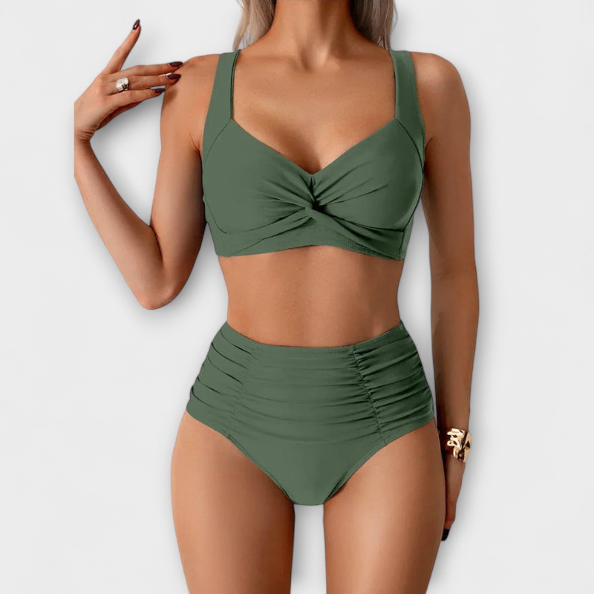 Zoe - Ruffled Bandeau Badedragt