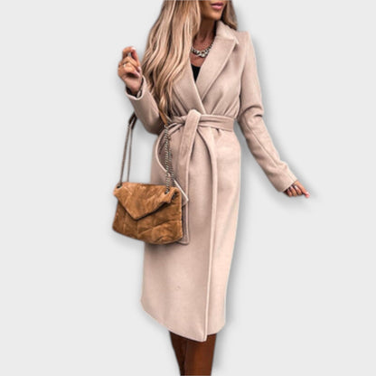 Eliza - Chic Lang Frakke med Bånd