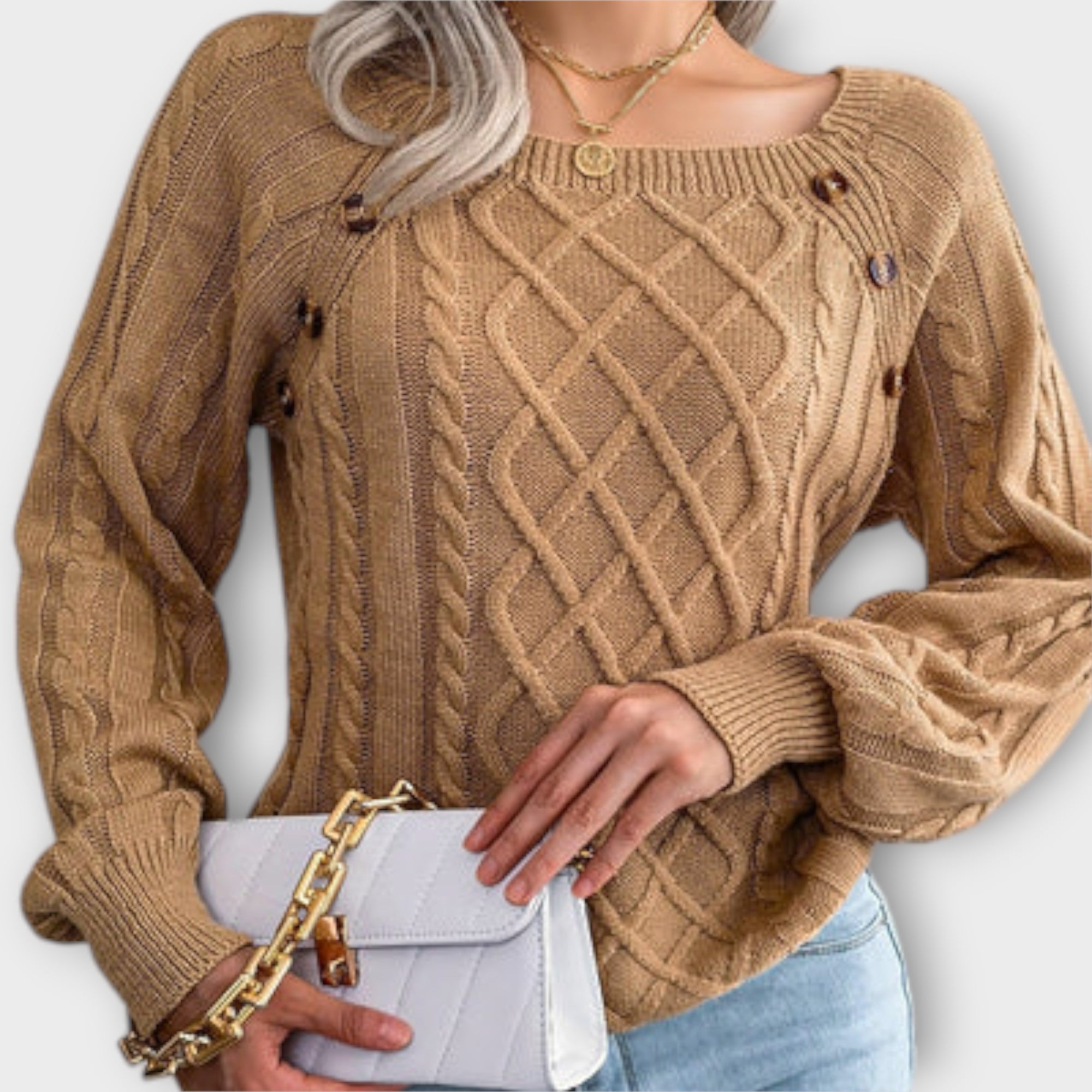 Malia - Sweater med Knapper
