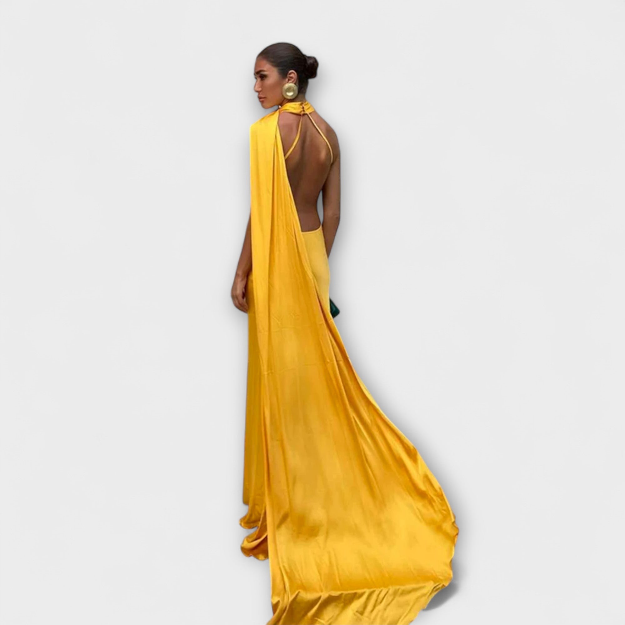 Chic Off-Shoulder Halter Maxi Kjole
