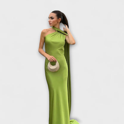 Chic Off-Shoulder Halter Maxi Kjole
