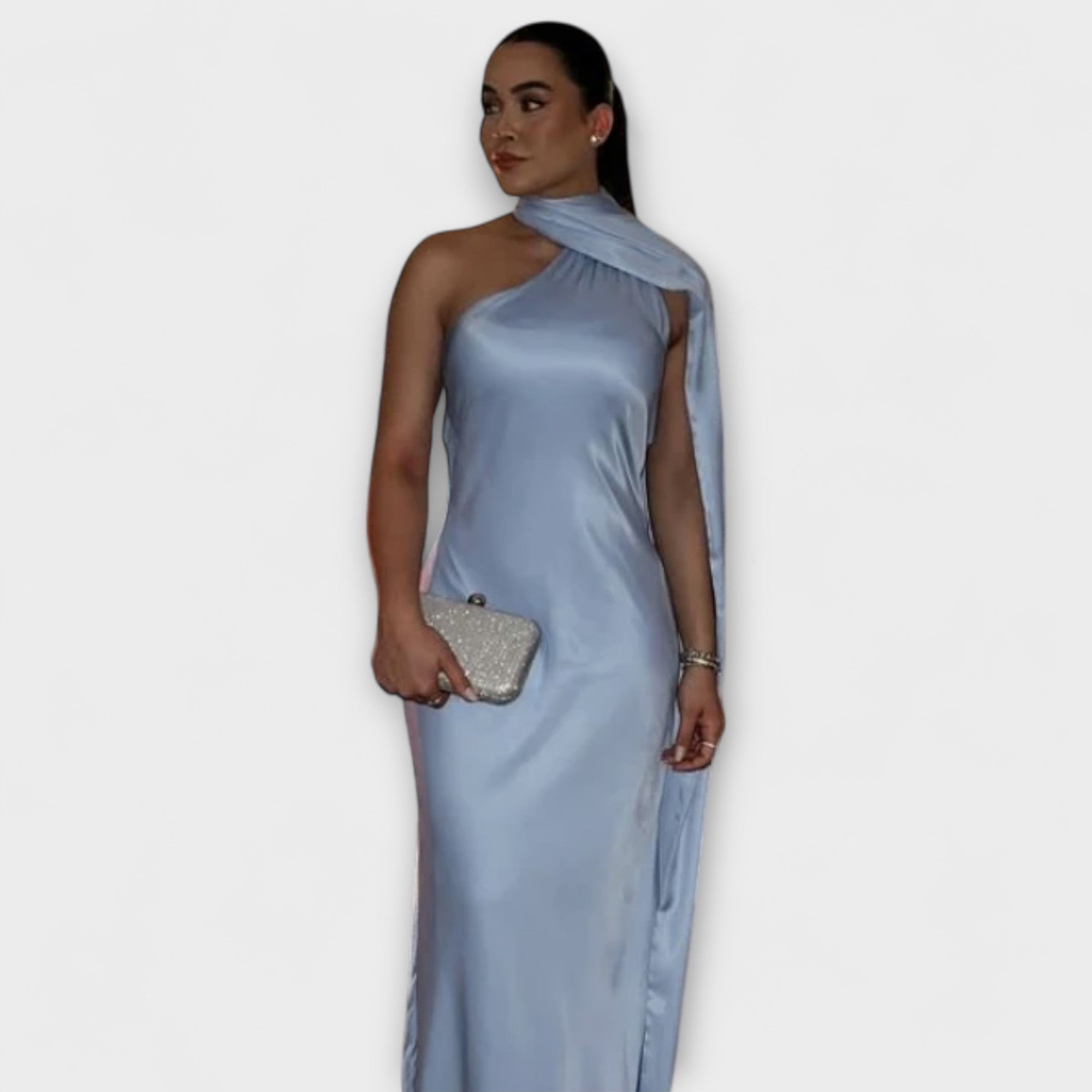 Chic Off-Shoulder Halter Maxi Kjole