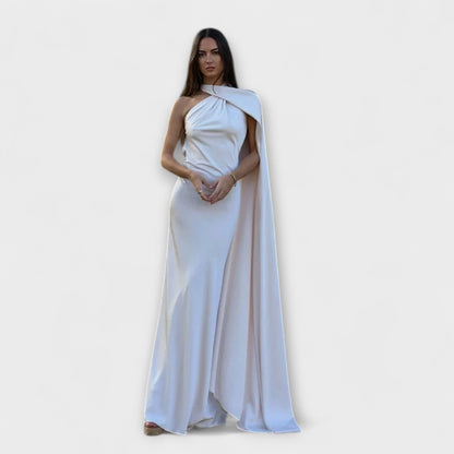 Chic Off-Shoulder Halter Maxi Kjole