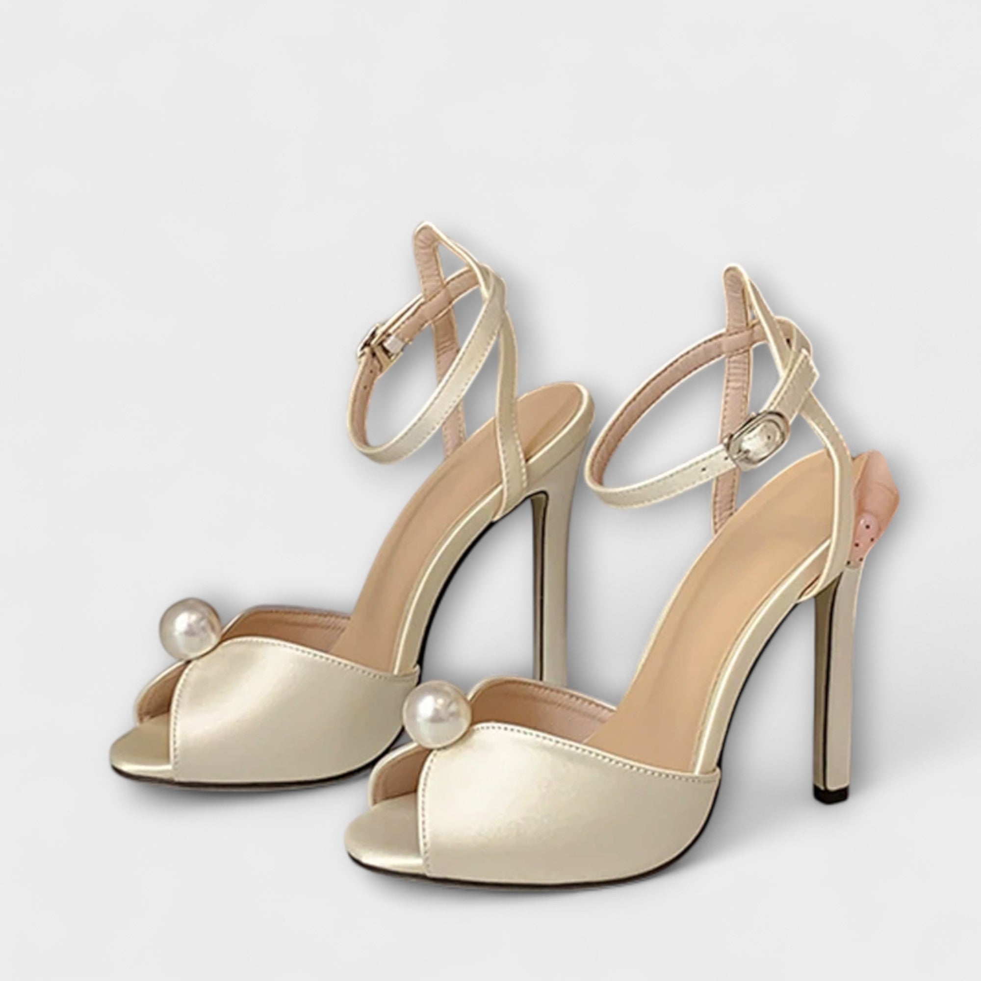 Liyke - Højkvalitets Komfortable Silke Peep Toe