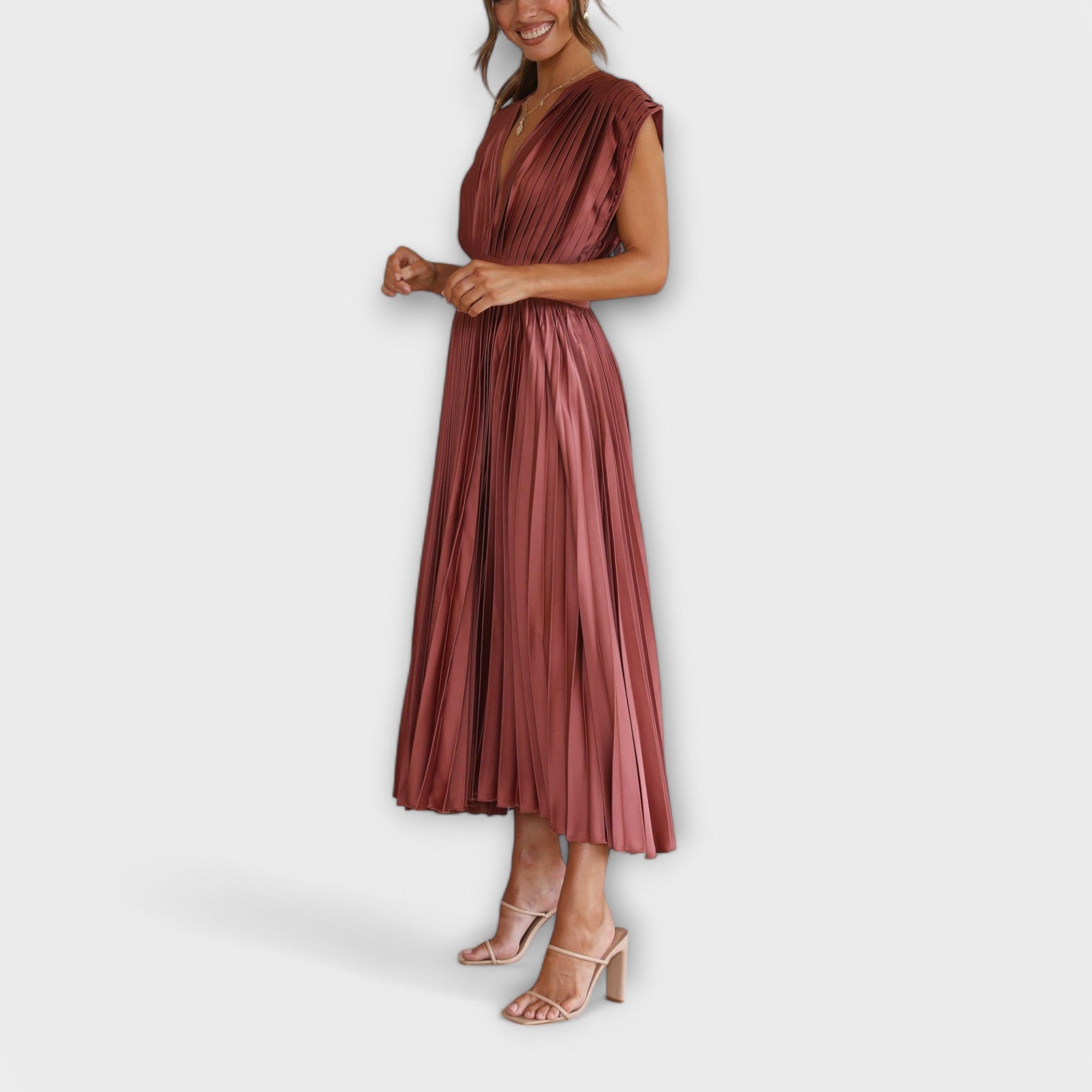 Maria - Stilfuld Plisseret Kjole