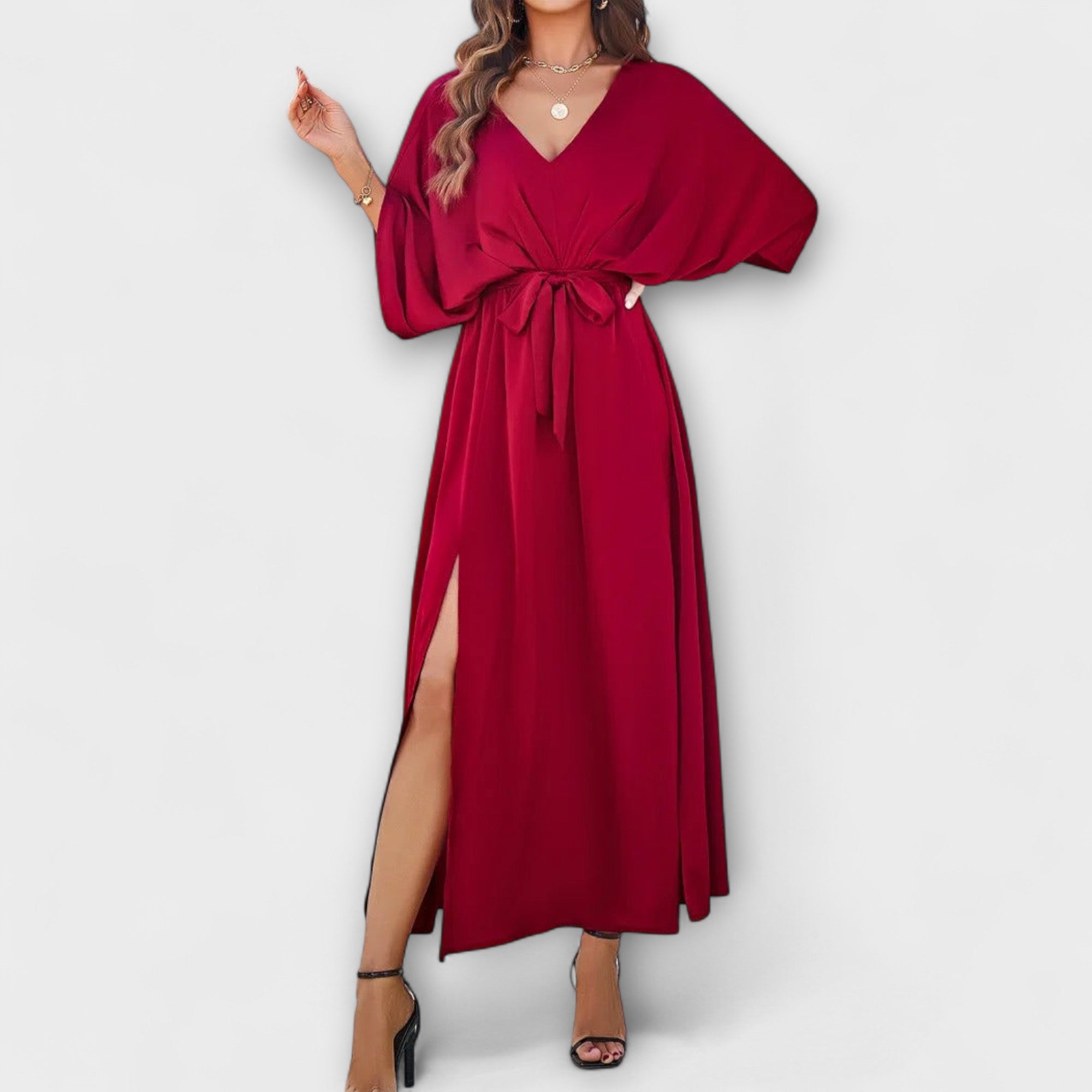 Sabrina - Maxi Kjole med V-Hals