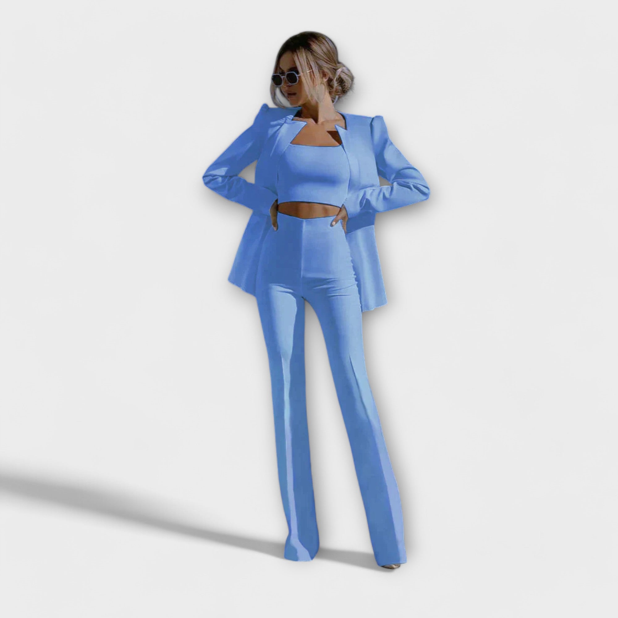 Selina - Stilfuldt 3-delt sæt (Blazer, Top, Bukser)