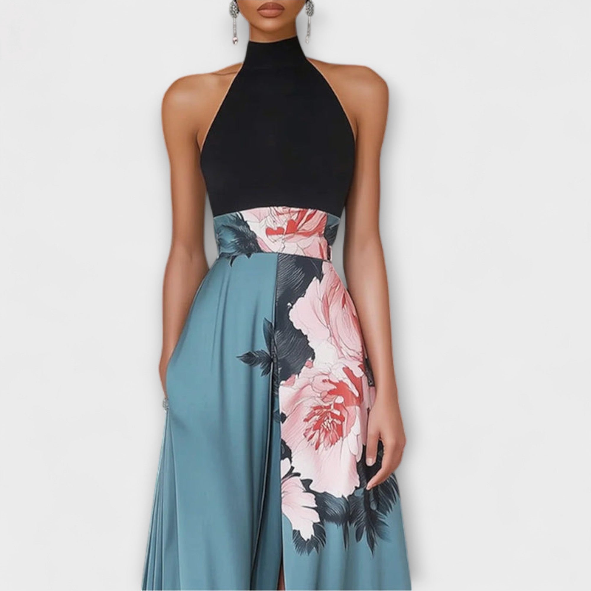 Natalie - Blomster A-Line Maxi Kjole
