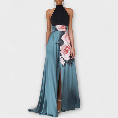 Natalie - Blomster A-Line Maxi Kjole