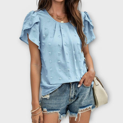 Charlotte - Den Perfekte Prikkede Bluse