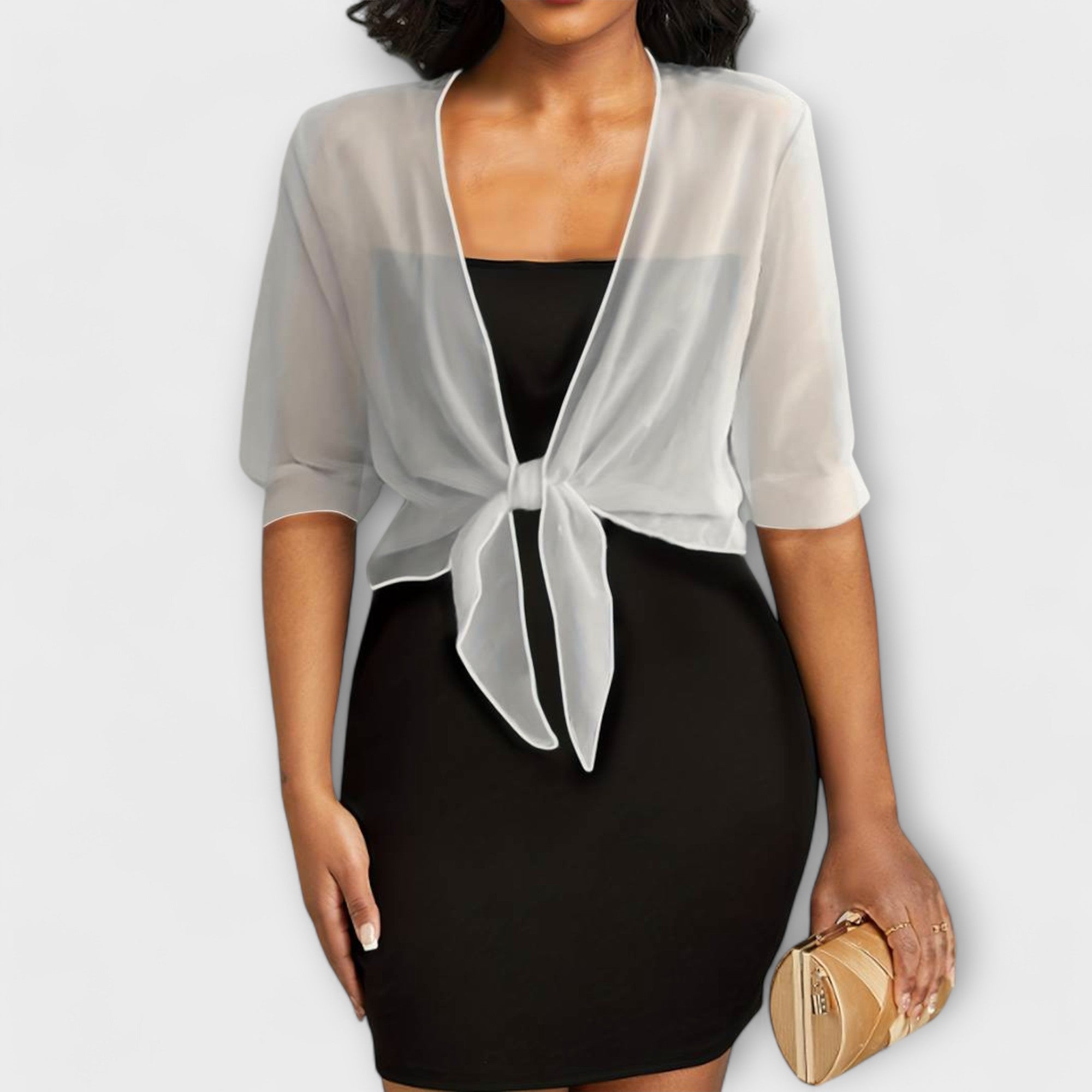 Olivia - Bluse med Åben Front