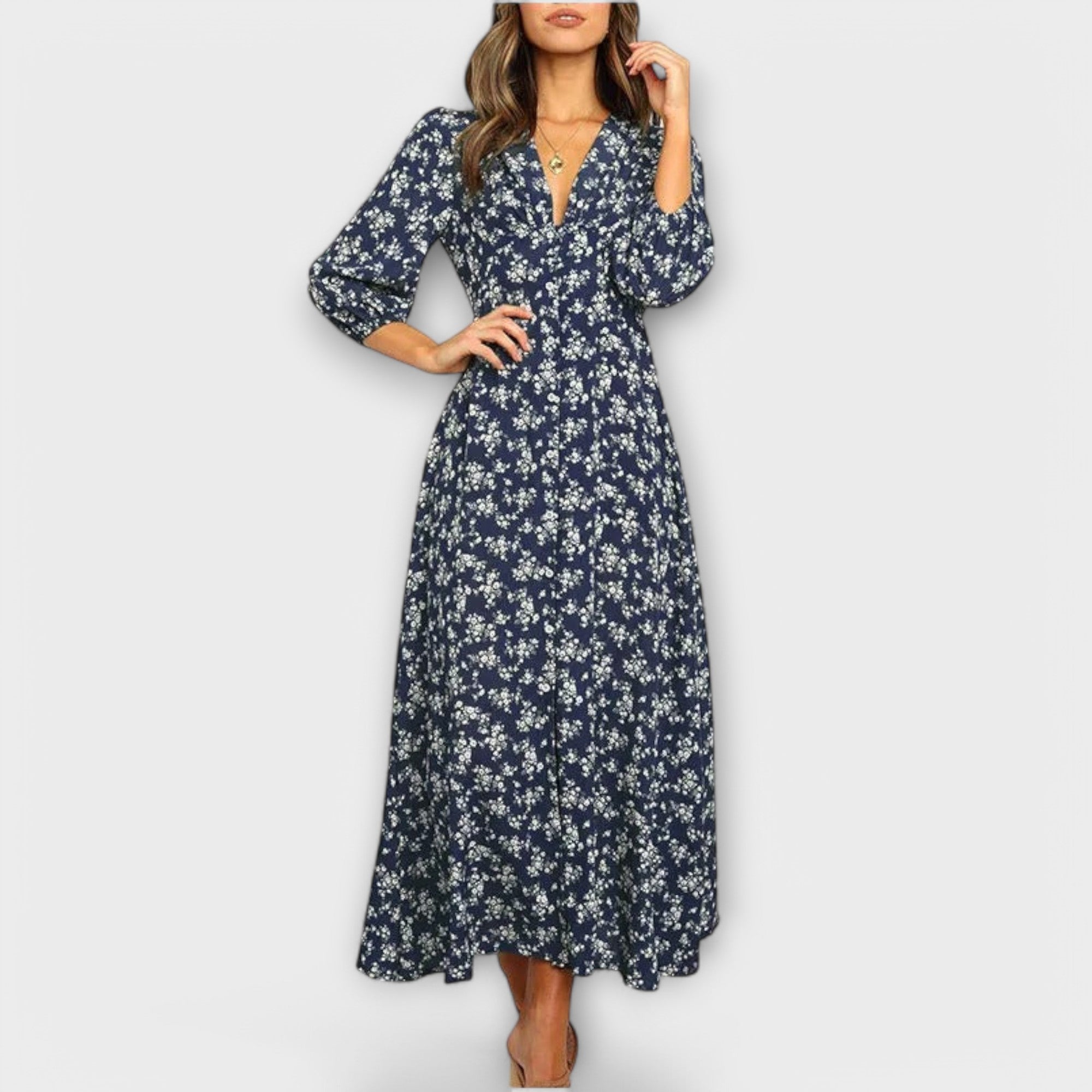 Blomsterprint Maxi Kjole til Kvinder