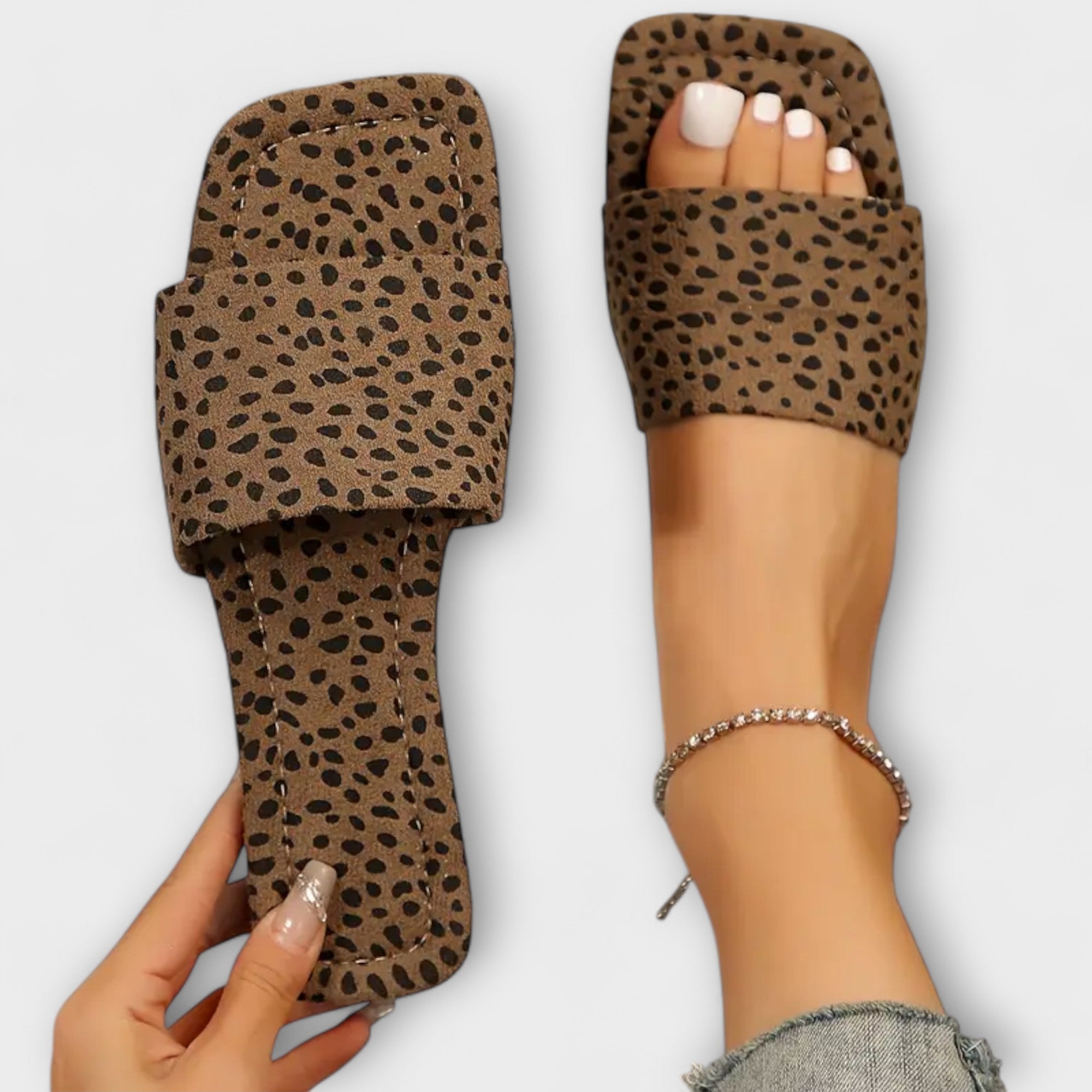 Flade Sko med Leopardprint