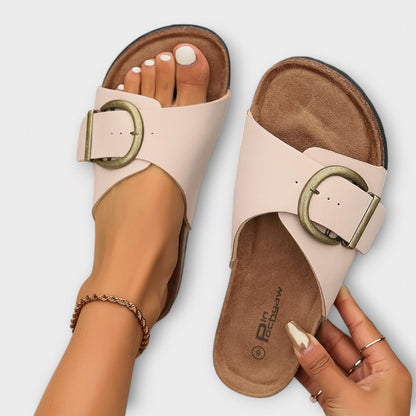 Margie - Kvinders Kork Sandaler med Spænde Design