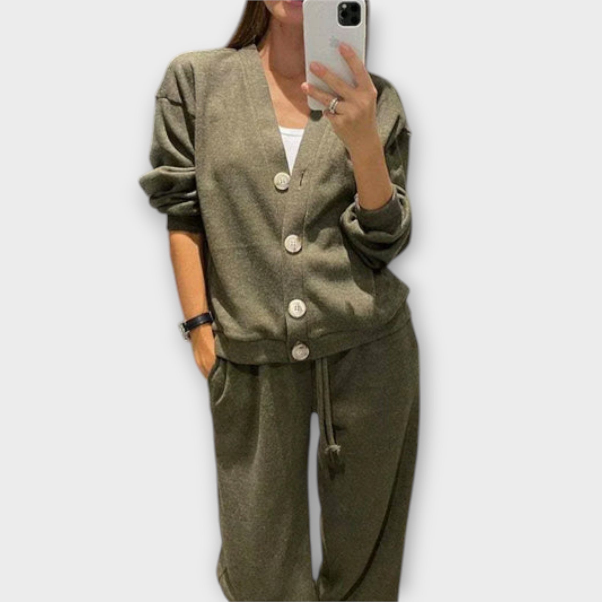 Chantal – Cardigan & Bukser Sæt