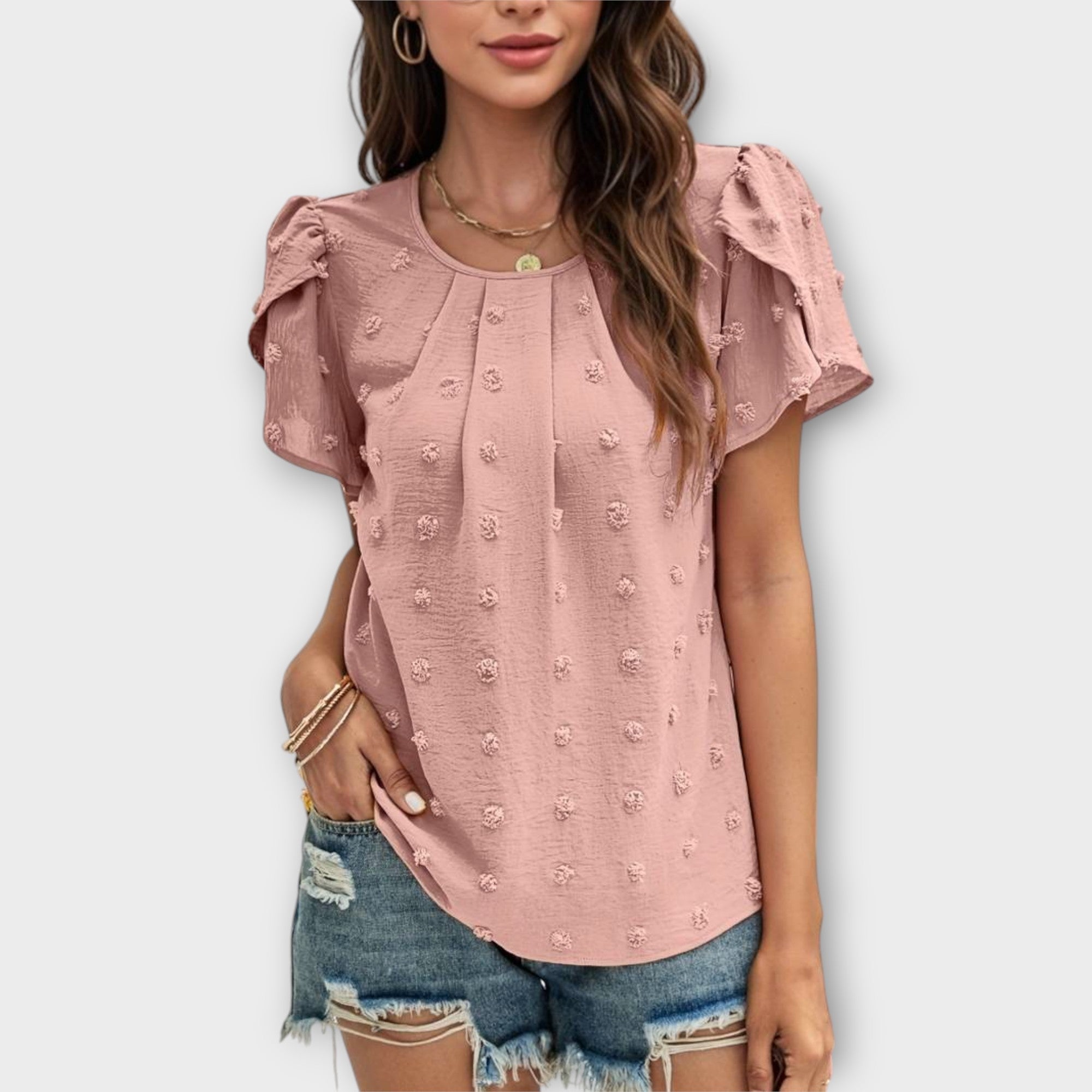 Charlotte - Den Perfekte Prikkede Bluse