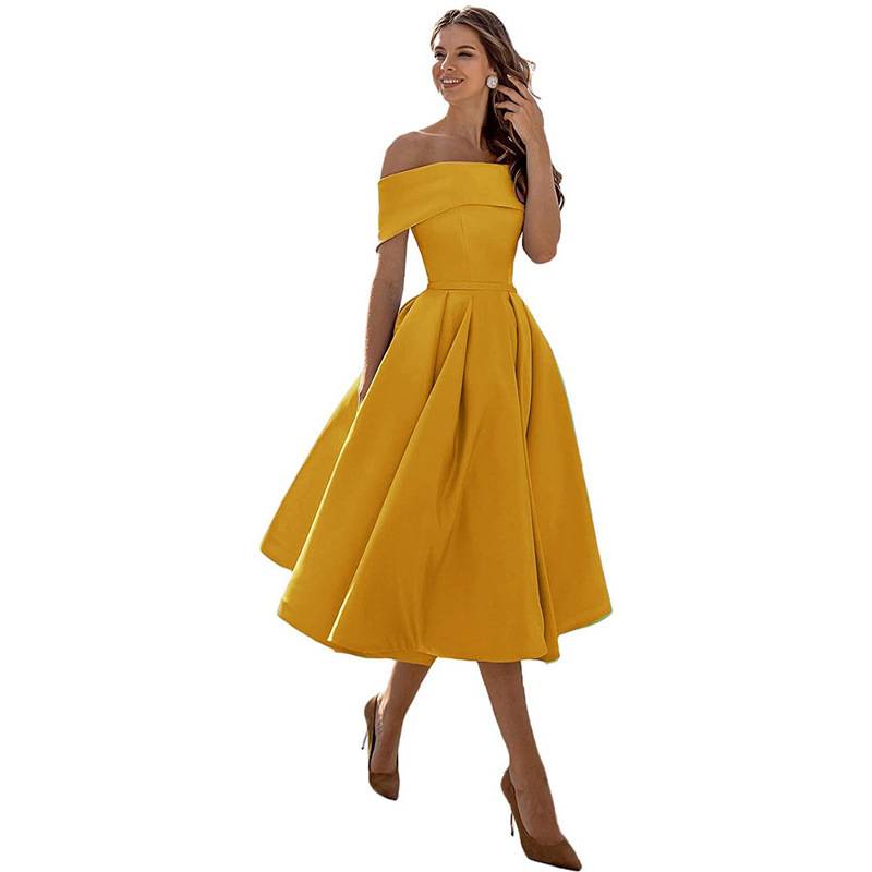 Romy - Chic Off-the-Shoulder Draperet Maxi Kjole